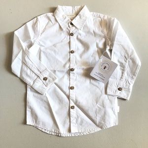 Toddler Boys’ White Button Down Dress Shirt 3T